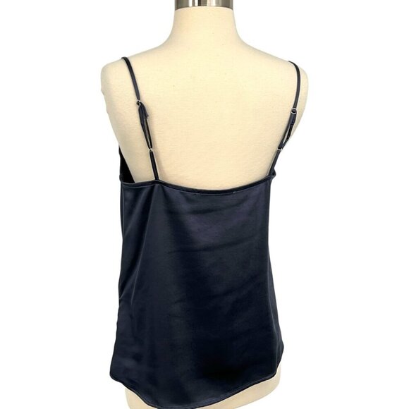 Melissa Nepton Peggy Cami Tank Top Navy Blue Poly Satin Size S - Picture 5 of 9